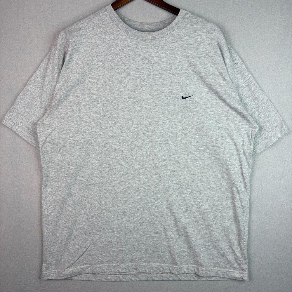 Vintage Grey Nike Embroidered Swoosh Tee Shirt XL